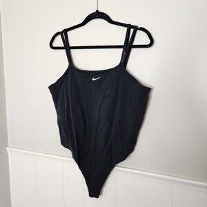 NIKE Essentials Solid Black Cami Bodysuit